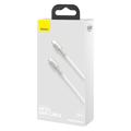 Baseus Cafule Metal Series USB-C/USB-C-kabel med nylonfletting - 100W - 2m - hvit