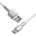 Baseus Cafule Metal Series USB-A til USB-C-kabel - 66W, 2m - hvit