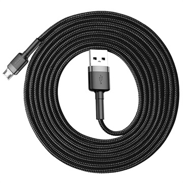 Baseus Cafule MicroUSB Kabel CAMKLF-CG1 - 2m - Grå / Svart