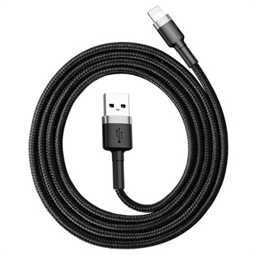 Baseus Cafule USB 2.0 / Lightning Kabel - 1m - Svart / Grå
