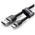 Baseus Cafule USB 2.0 / Type-C Kabel CATKLF-AG1 - 0.5m - Svart / Grå