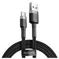 Baseus Cafule USB 2.0 / Type-C Kabel CATKLF-CG1 - 2m - Svart / Grå