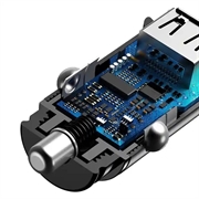 Baseus sirkulær 2xUSB QC3.0 5A 30W billader CCALL-YD01 - svart