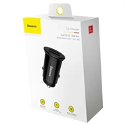 Baseus sirkulær 2xUSB QC3.0 5A 30W billader CCALL-YD01 - svart