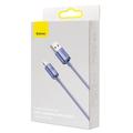 Baseus Crystal Shine USB-A / Lightning-kabel - 2m - Lilla
