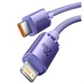Baseus Crystal Shine USB-C / Lightning Kabel CAJY000205 - 1.2m - Lilla