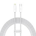 Baseus Dynamic Series Nylonflettet USB-C til Lightning-kabel - 20W, 2m - Hvit