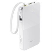 Baseus EnerFill Bipow2 Pro 10000mAh powerbank med USB-C-kabel - hvit