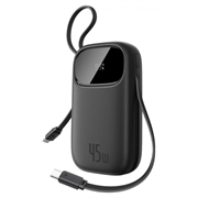 Baseus EnerFill FC31 Qpow 3 10000mAh powerbank 45W - USB-C-kabel, digitalt display - svart
