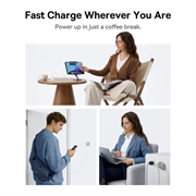 Baseus EnerFill FN22 45W USB-C GaN-vegglader - PD/QC hurtiglading - svart