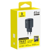 Baseus EnerFill FN22 45W USB-C GaN-vegglader - PD/QC hurtiglading - svart