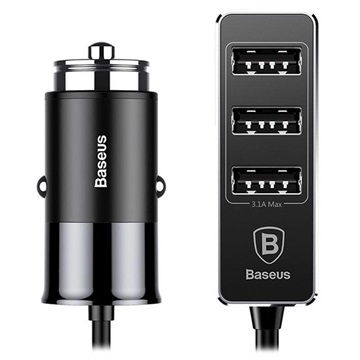 Baseus Enjoy Together Billader - 4x USB, 5.5A - Svart