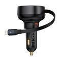 Baseus Enjoyment Pro 55W billader med uttrekkbar Lightning-kabel - svart