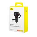 Baseus Enjoyment Pro 55W billader med uttrekkbar Lightning-kabel - svart