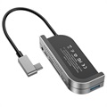 Baseus GN39F Multifunksjonell USB-C-hub - Mørkgrå