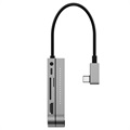 Baseus GN39F Multifunksjonell USB-C-hub - Mørkgrå