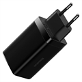 Baseus GaN3 Pro Rask Vegglader med USB-C Kabel - 1m - Svart
