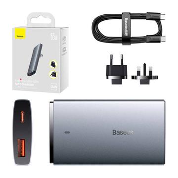 Baseus GaN5 Pro Ultra-Slim Overseas Edition vegglader - USB-C, USB-A - 65W