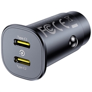 Baseus GoTrip 30W dobbel USB-C-billader - svart