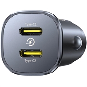 Baseus GoTrip 30W dobbel USB-C-billader - svart