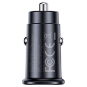 Baseus GoTrip 30W dobbel USB-C-billader - svart