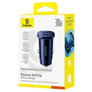 Baseus GoTrip 30W dobbel USB-C-billader - svart