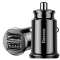 Baseus Grain Mini Smart Dobbel USB Billader - 3.1A - Svart