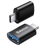 Baseus Ingenuity USB-C til USB-A-adapter OTG ZJJQ000001 - Svart