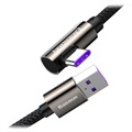 Baseus Legend Series Nylon Flettet USB-C Kabel 66W - 1m - Svart