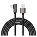 Baseus Legend Series Nylon Flettet USB-C Kabel 66W - 2m - Svart