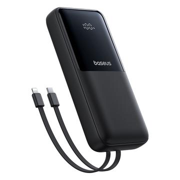 Baseus Lipow 22.5W Power Bank 20000mAh med innebygde Lightning- og USB-C-kabler og LED-skjerm