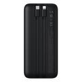Baseus Lipow 22.5W Power Bank 20000mAh med innebygde Lightning- og USB-C-kabler og LED-skjerm