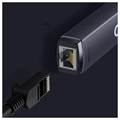 Baseus Lite Series USB-A / Gigabit Ethernet Nettverksadapter - Grå