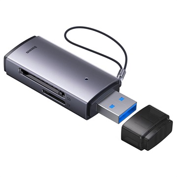 Baseus Lite Series USB-A SD/MicroSD Minnekortleser - Grå