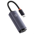 Baseus Mirror USB-C-Hub CAHUB-DZ0G - USB 3.0, RJ45, HDMI, PD - Grå