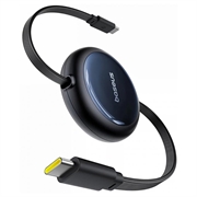 Baseus Nomos uttrekkbar USB-C-kabel - 100W - 1.5m - svart