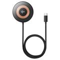 Baseus Simple Mini4 15W magnetisk Qi2 trådløs lader med stativ - svart