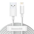 Baseus Simple Wisdom USB-A / Lightning-kabel - 1.5m, 2 Stk. - Hvit