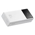 Baseus Star Lord 30000mAh QC/PD-powerbank - 22.5W, USB-C, 2x USB-A - hvit
