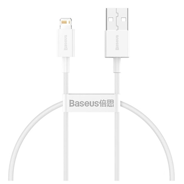 Baseus Superior Series Lightning Kabel - 0.25m - Hvit