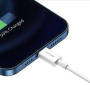 Baseus Superior Series Lightning Kabel - 0.25m - Hvit
