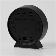 LED-vekkerklokke med justerbar lysstyrke og to alarmer - svart