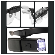 Beileshi 11642DC LED hodebåndslupe - 1.5X-4.5X