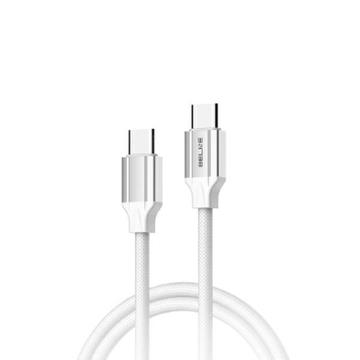 Beline BLNCWC03 65W USB-C / USB-C lade- og dataoverføringskabel - 1m - Hvit