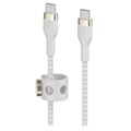 Belkin BoostCharge Pro Flex USB-C / USB-C Kabel 60W - 3m - Hvit