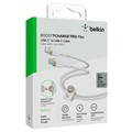 Belkin BoostCharge Pro Flex USB-C / USB-C Kabel 60W - 3m - Hvit