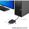 Benfei 4-i-1 USB-C/USB-A 3.0-kortleser - SD, microSD, MS & CF-kort - svart