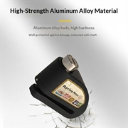 Bengguo skivebremselås med 110dB alarm for sykkel og motorsykkel - svart