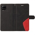 Bi-Color Series Samsung Galaxy A42 5G Lommebok-deksel - Svart