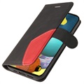 Bi-Color Series Samsung Galaxy A51 Lommebok-deksel - Svart